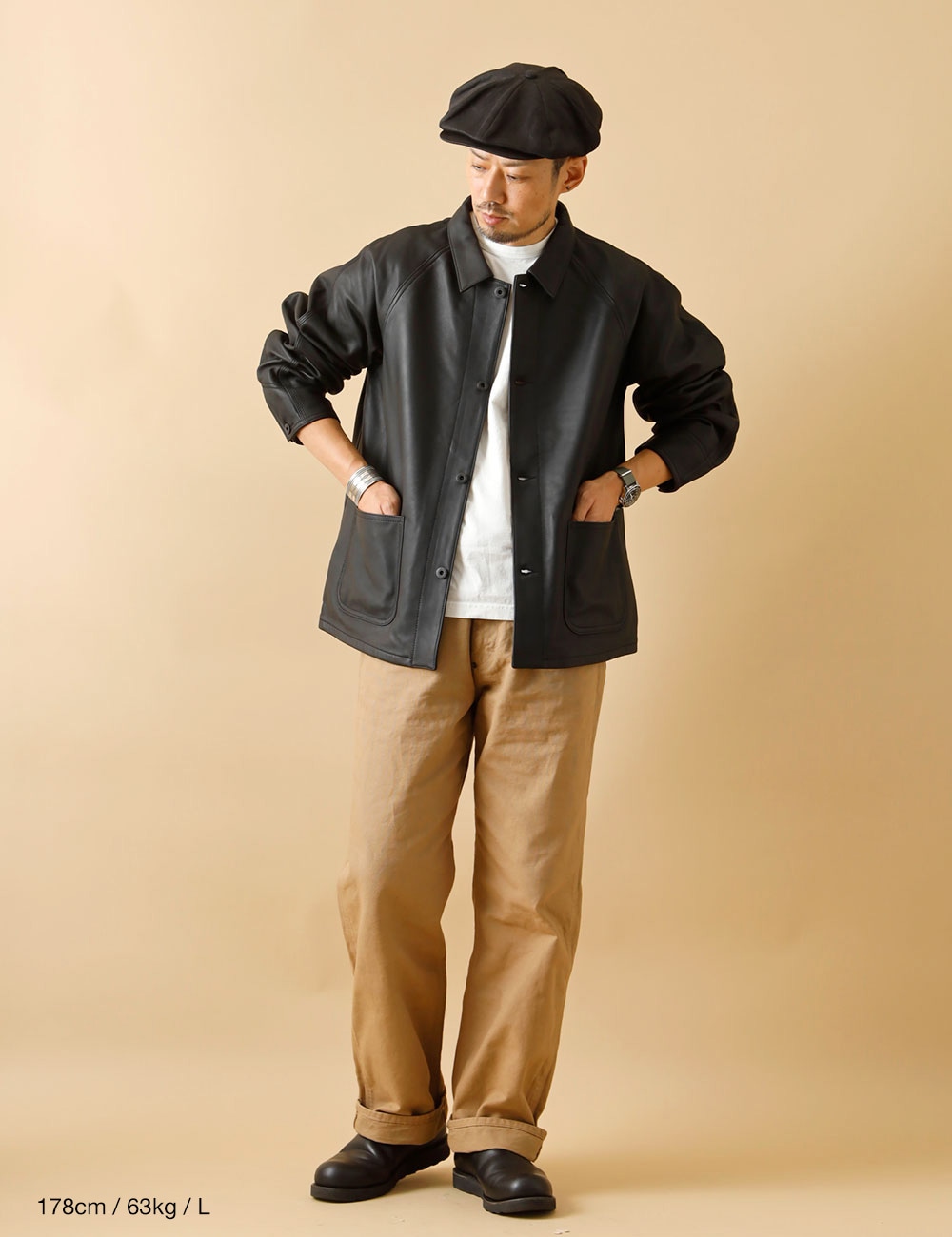 Schott｜LAMB LEATHER COVERALL JACKET