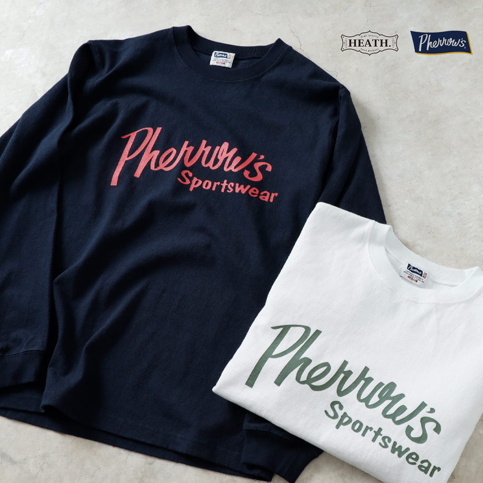 <10%OFF！ファミリーSALE！>◆【HEATH x Pherrow's】PLT1 COLLABO L/SPLT1 別注ロンT