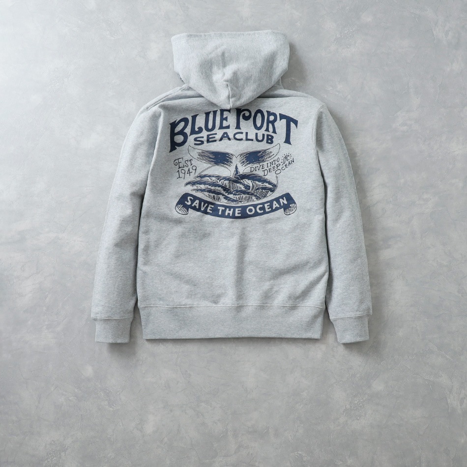 【BLUEPORT】SEA CLUB ZIP P/K オリジナル ジップパーカー