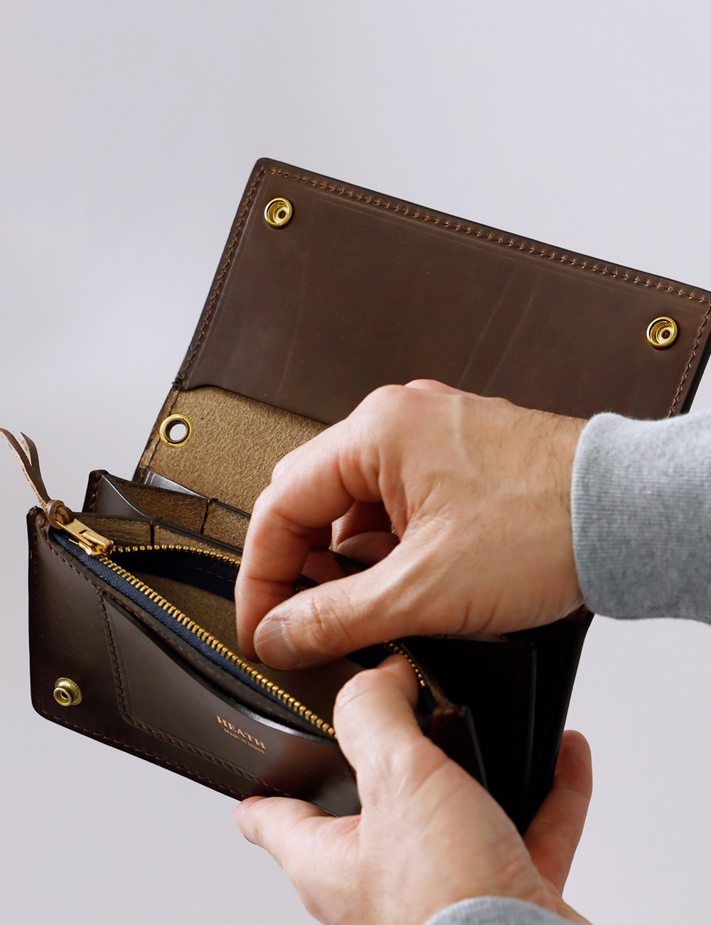 ロングトラッカーウォレット【クロムエクセル】 三層タイプ トラッカーウォレット ロング 3層】クロムエクセル 茶芯 TALON シルバー