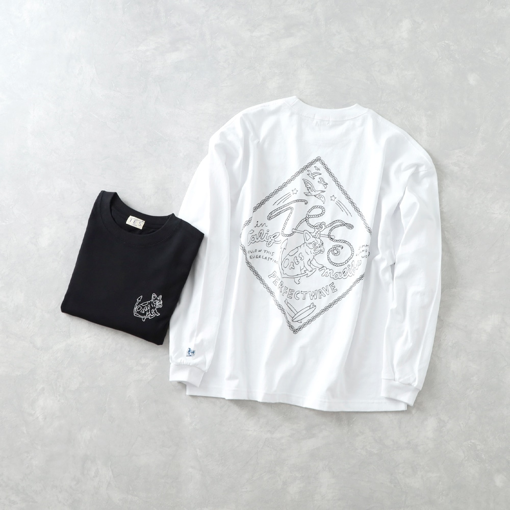 COLIMBO(コリンボ) THIRTY-MILES HENRY NECK TEE L/S -Fine Cotton Rib