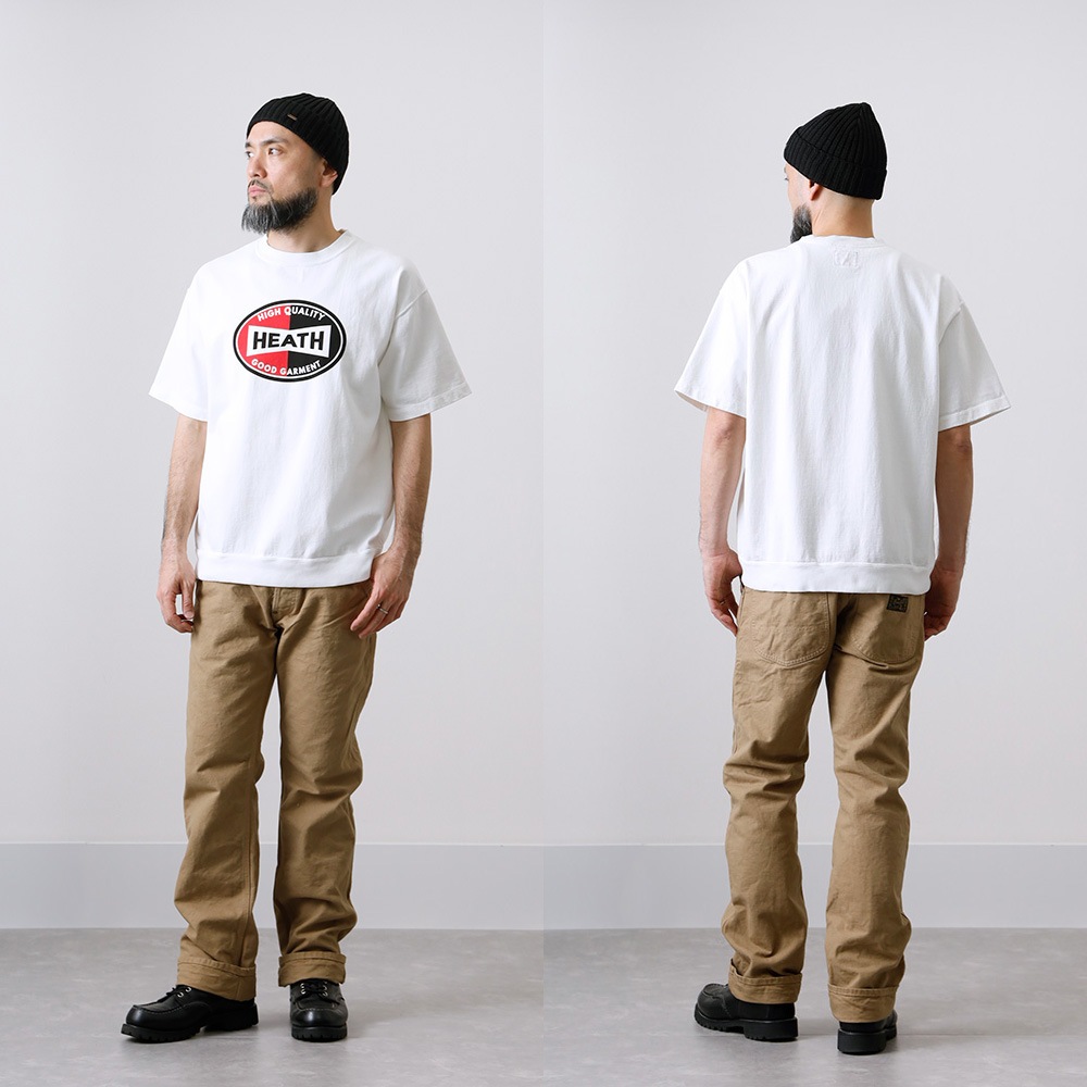  【HEATH】HEAVY CREW NECK PRINT TEE 日本製 クルーネックプリントTシャツ
