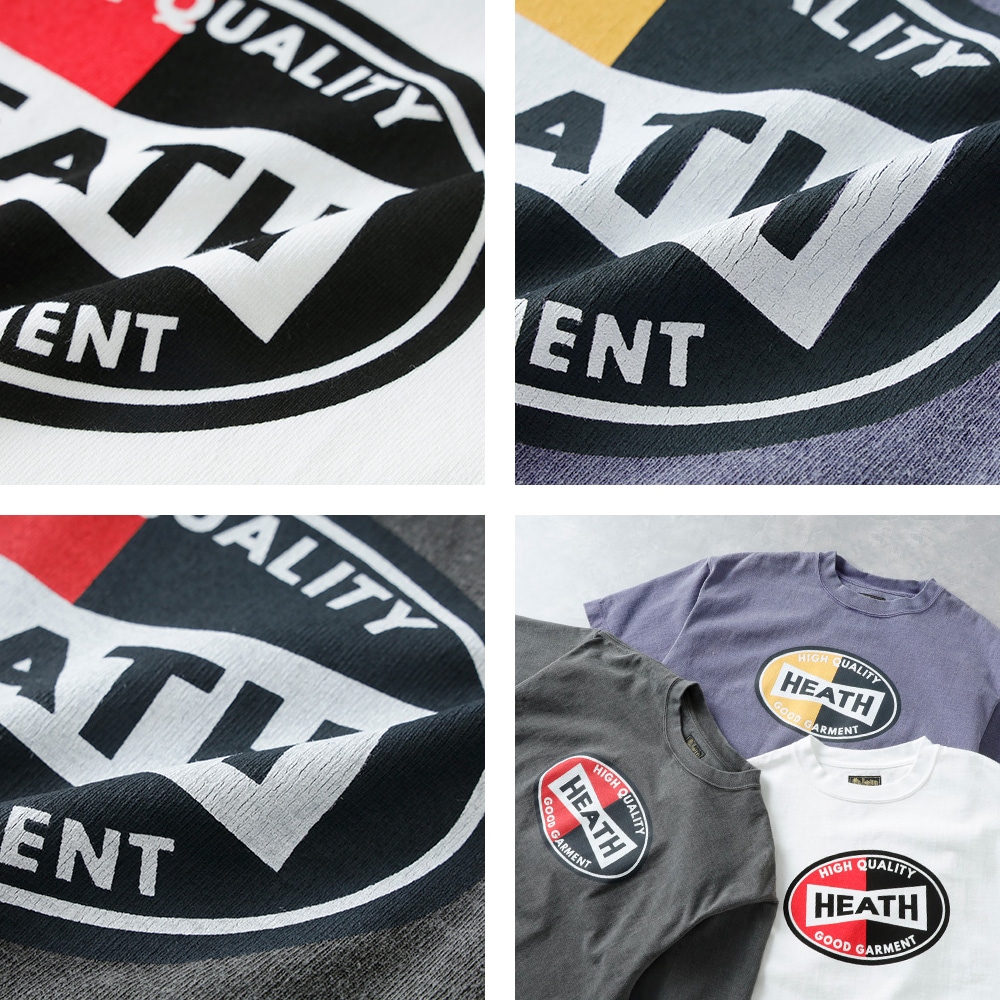  【HEATH】HEAVY CREW NECK PRINT TEE 日本製 クルーネックプリントTシャツ
