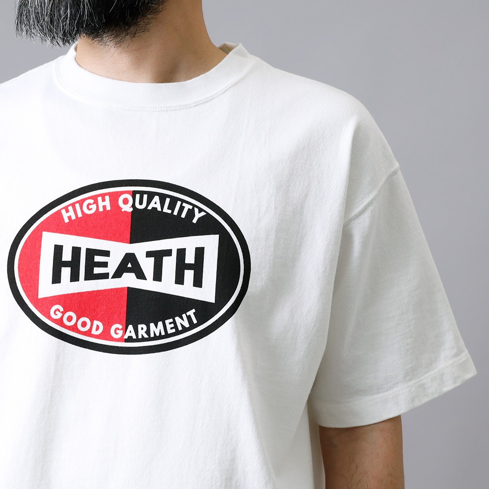  【HEATH】HEAVY CREW NECK PRINT TEE 日本製 クルーネックプリントTシャツ
