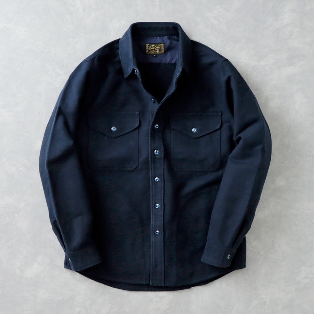 BLUEPORT（ブルーポート）ヘビーコットンメルトン シャツジャケット