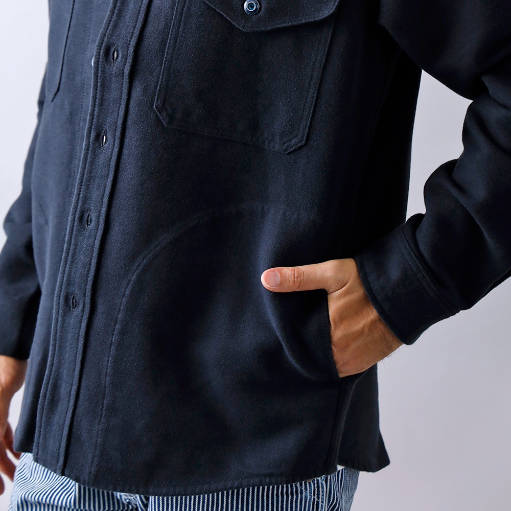 BLUEPORT（ブルーポート）ヘビーコットンメルトン シャツジャケット