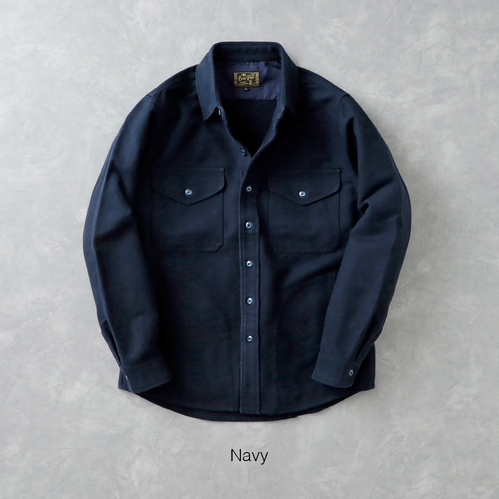 BLUEPORT（ブルーポート）ヘビーコットンメルトン シャツジャケット