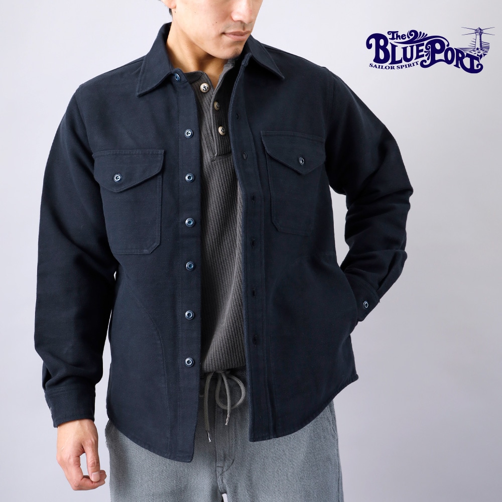 BLUEPORT（ブルーポート）ヘビーコットンメルトン シャツジャケット