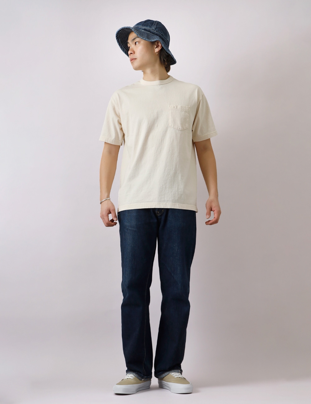 HEATH(ヒース)日本製 オリジナル クルーネック ポケットTシャツ
