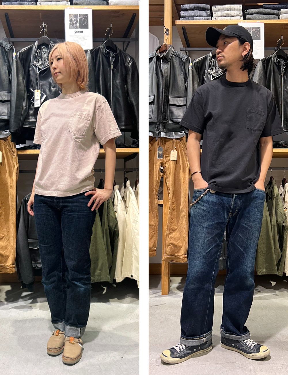 HEATH(ヒース)日本製 オリジナル クルーネック ポケットTシャツ