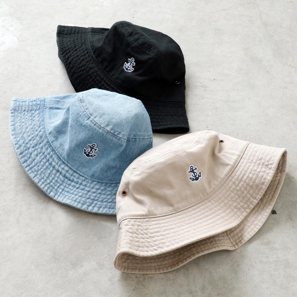 <10%OFF！ファミリーSALE！>◆【BLUE PORT】ANCHOR BUCKET HAT