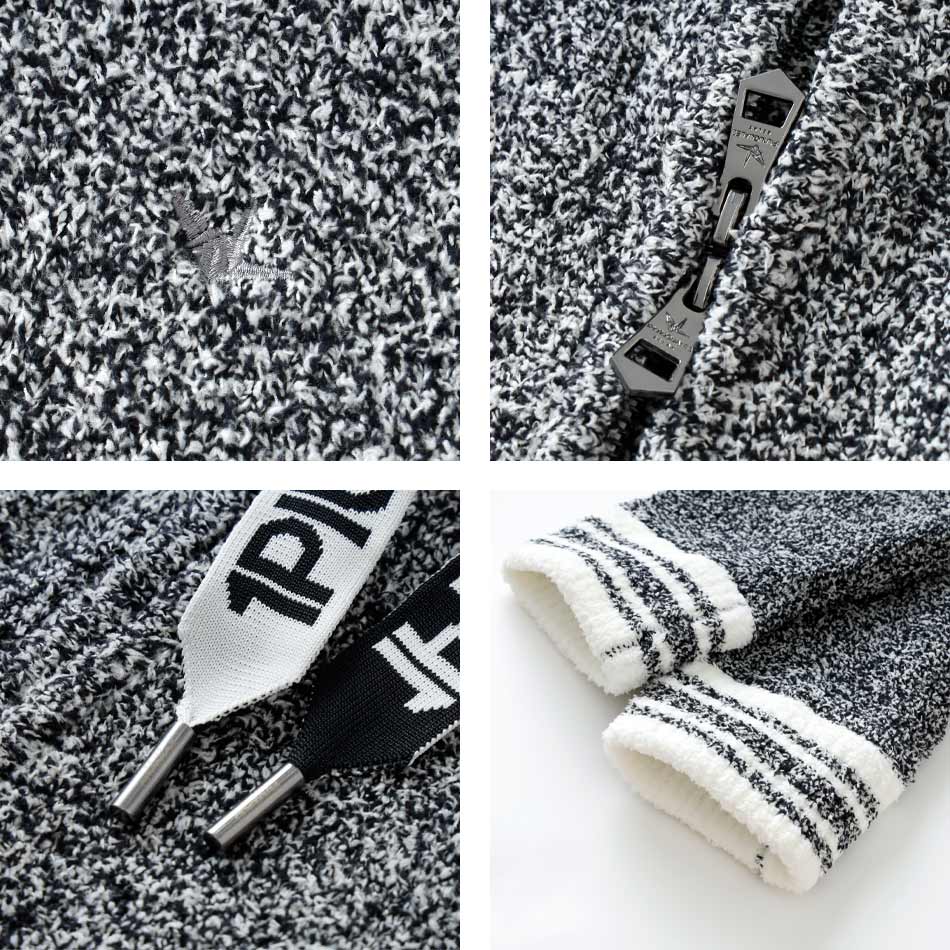 1PIU1UGUALE3 RELAX】KNIT ZIP P/Kニットジップパーカー