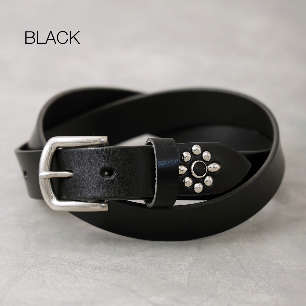 【新色入荷】BARNS OUTFITTERS （バーンズ） スタッズ 栃木レザーベルト 30mm