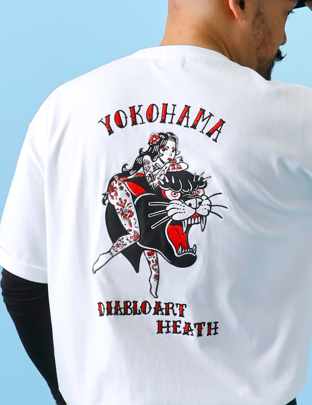 HEATH×Diablo Art｜9.1オンス刺繍Tシャツ