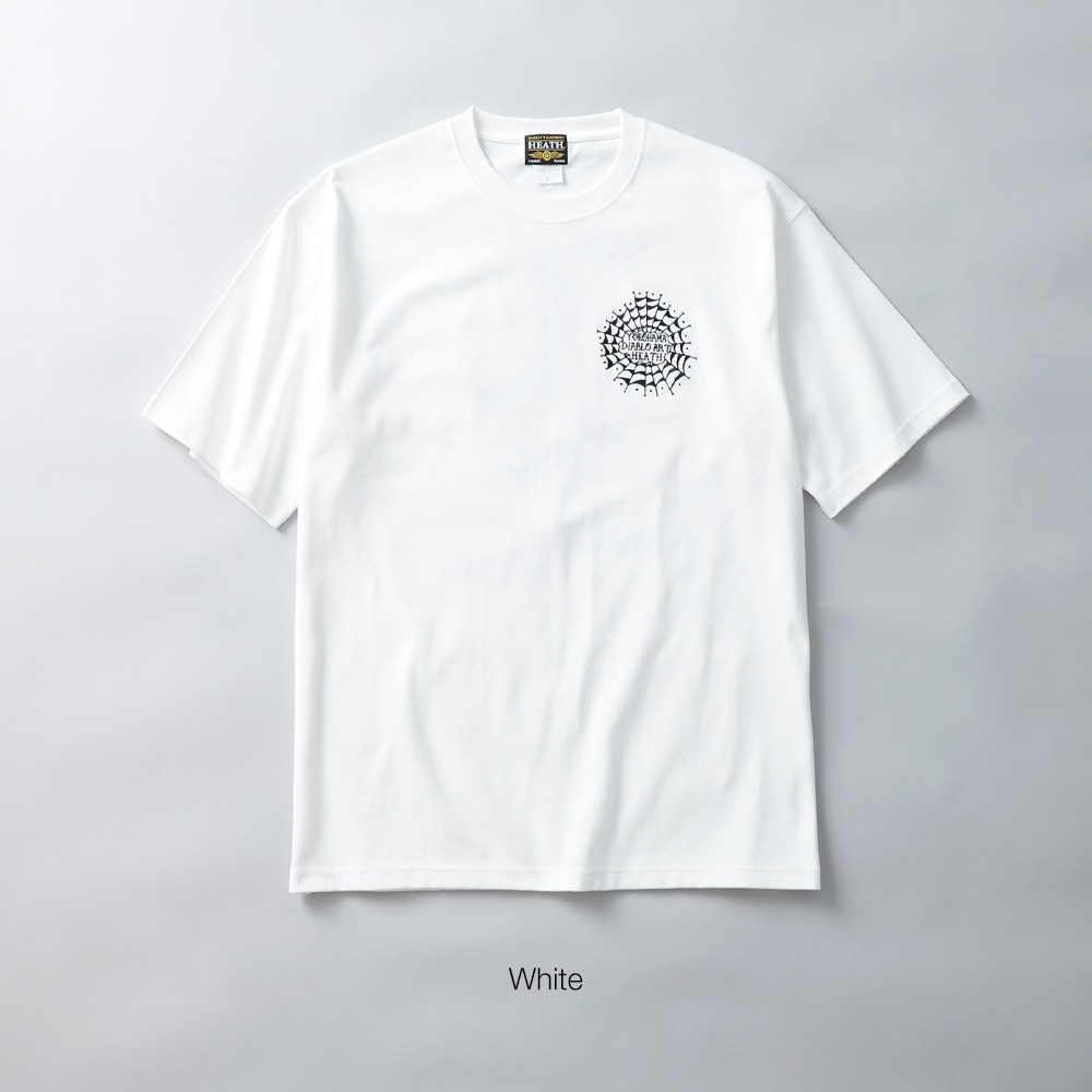 <10%OFF！ファミリーSALE！>◆HEATH × Diablo Art（ヒース x ディアブロアート）超極厚9.1オンス刺繍Tシャツ 