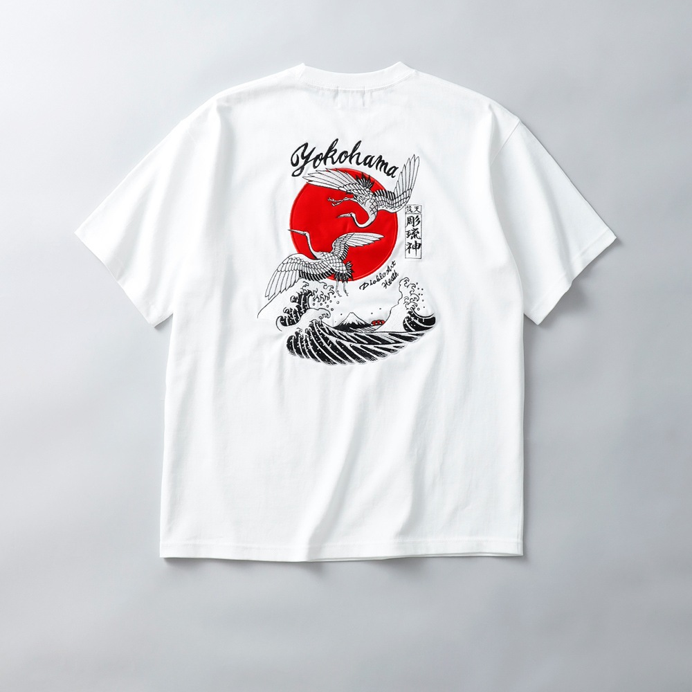 <10%OFF！ファミリーSALE！>◆HEATH × Diablo Art（ヒース x ディアブロアート）超極厚9.1オンス刺繍Tシャツ 