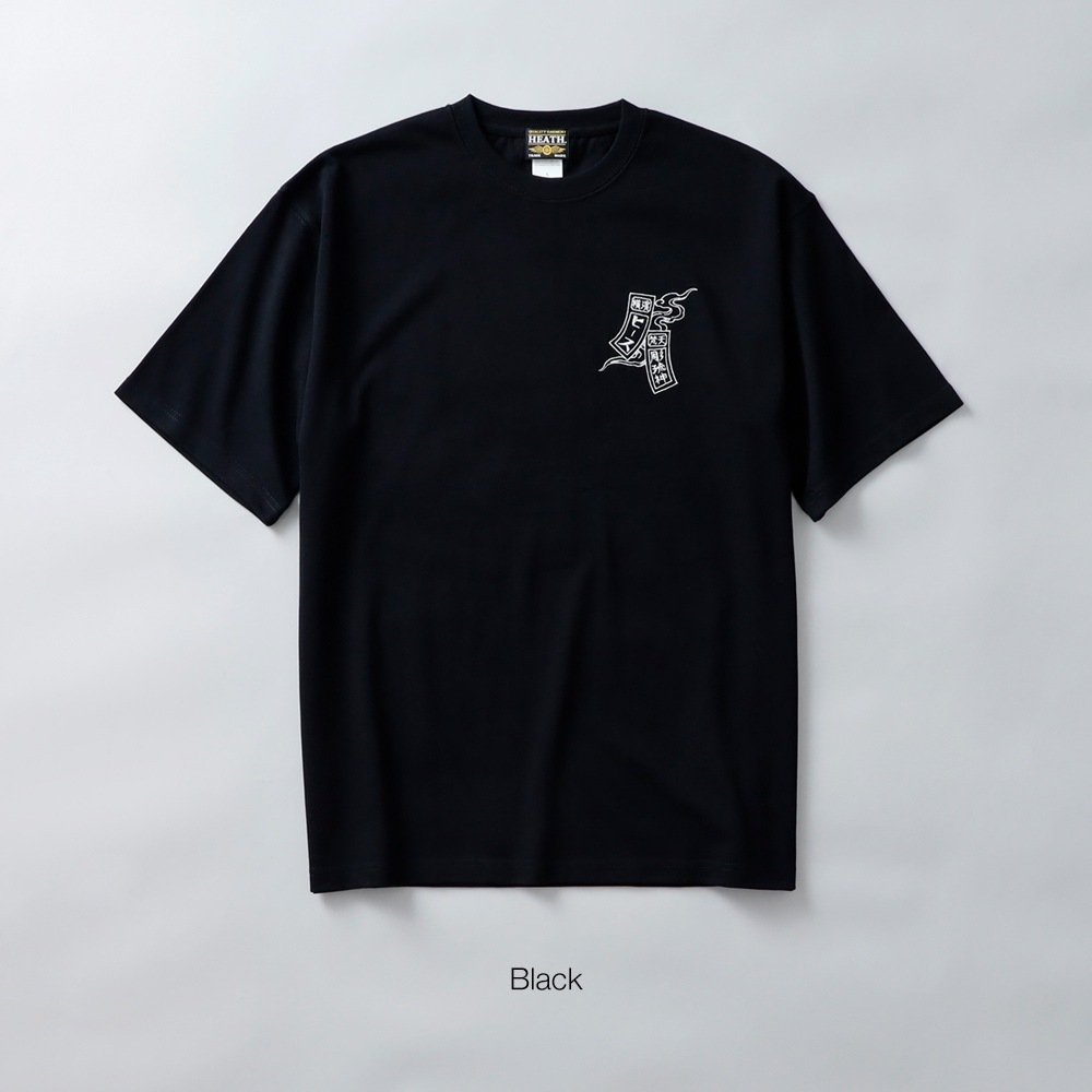 <10%OFF！ファミリーSALE！>◆HEATH × Diablo Art（ヒース x ディアブロアート）超極厚9.1オンス刺繍Tシャツ 