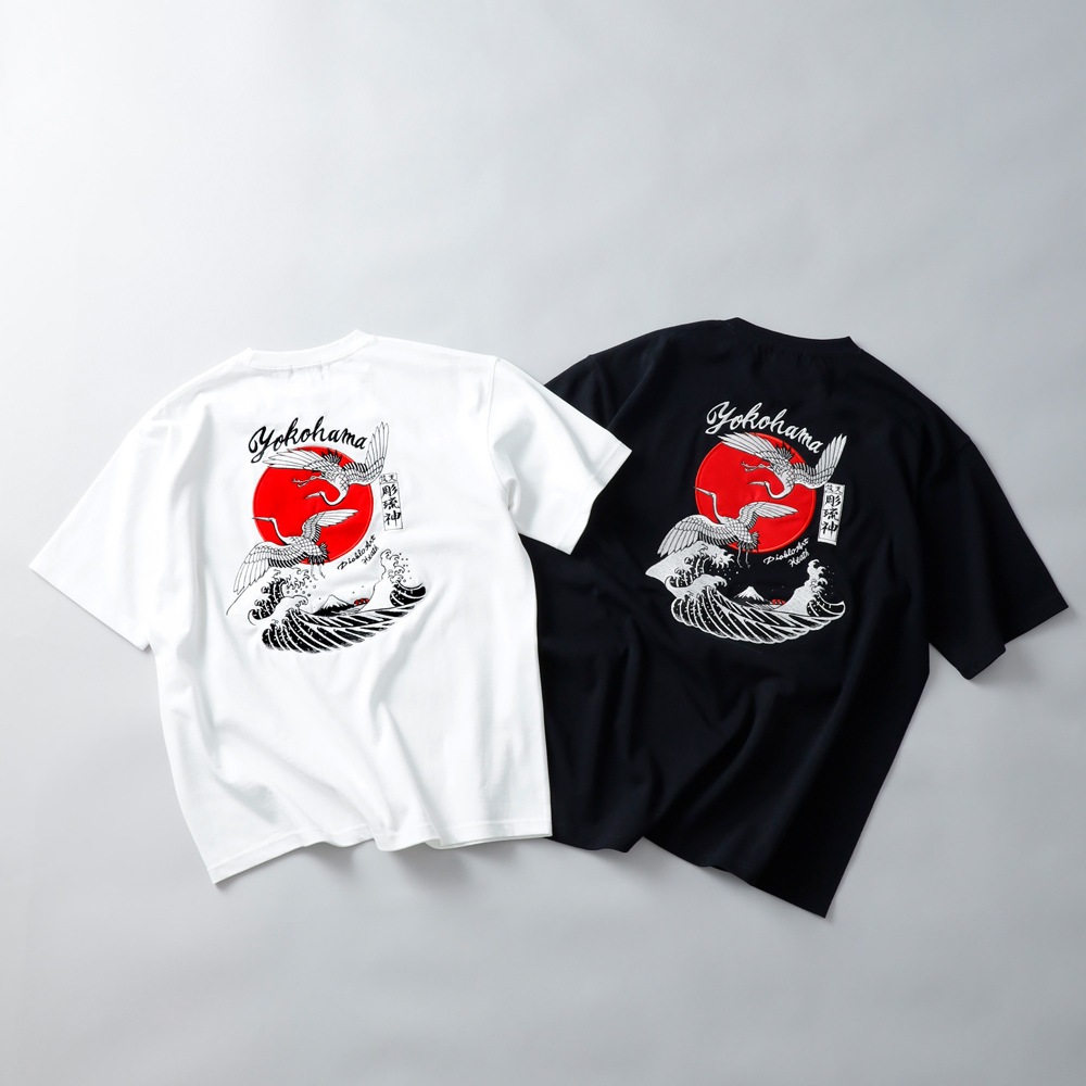 <10%OFF！ファミリーSALE！>◆HEATH × Diablo Art（ヒース x ディアブロアート）超極厚9.1オンス刺繍Tシャツ 