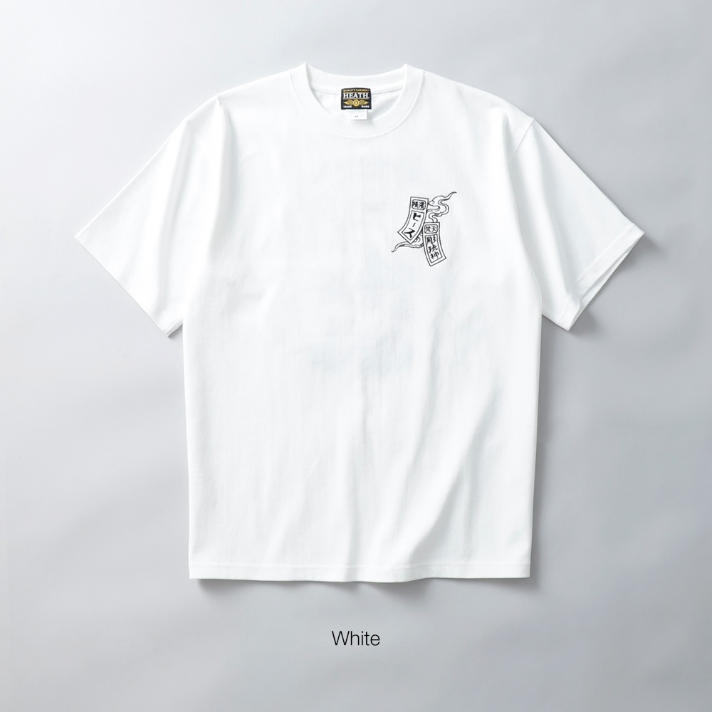 <10%OFF！ファミリーSALE！>◆HEATH × Diablo Art（ヒース x ディアブロアート）超極厚9.1オンス刺繍Tシャツ 