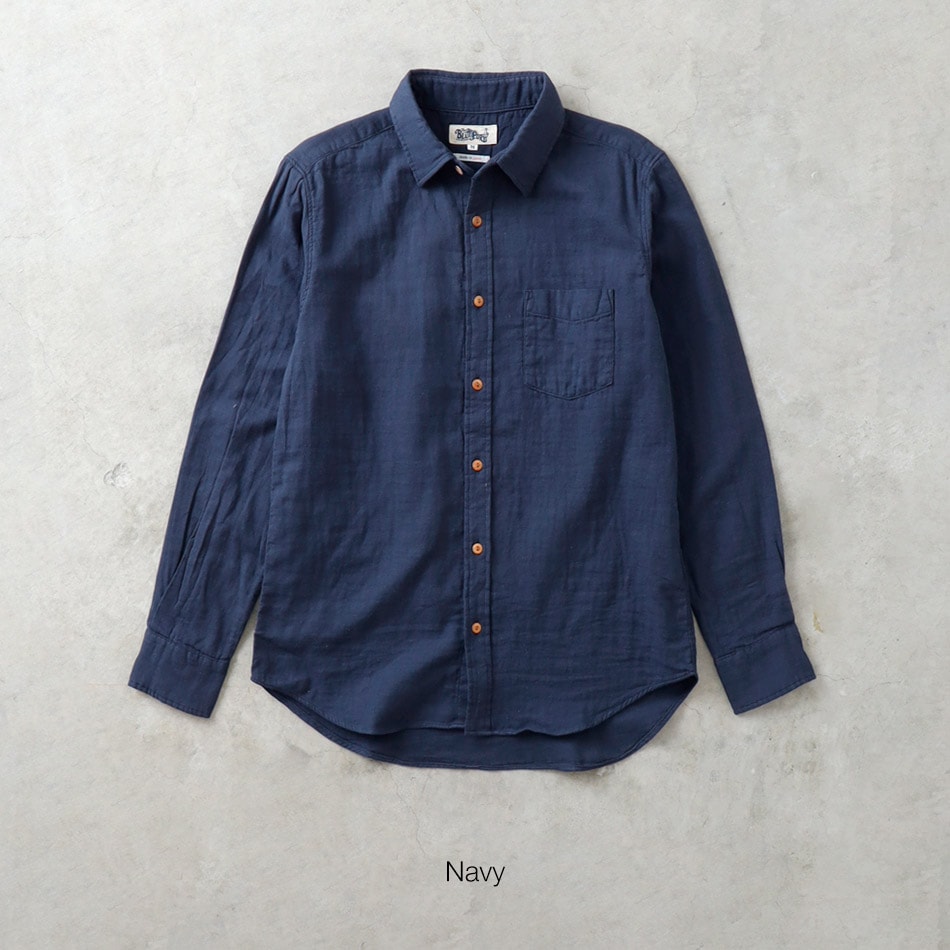 【BLUEPORT】W-GAUZE LONG SLEEVE SHIRT