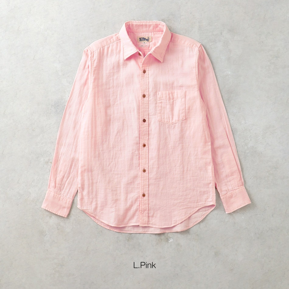 【BLUEPORT】W-GAUZE LONG SLEEVE SHIRT