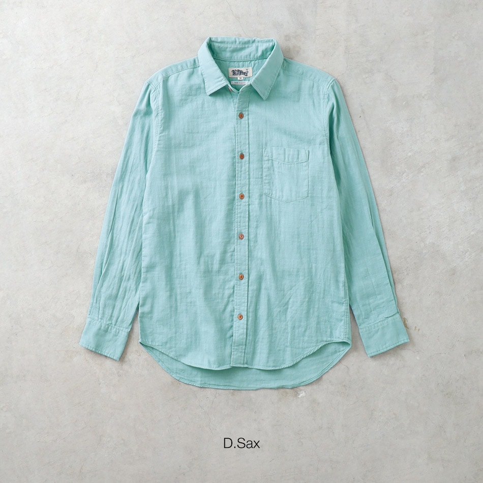 【BLUEPORT】W-GAUZE LONG SLEEVE SHIRT
