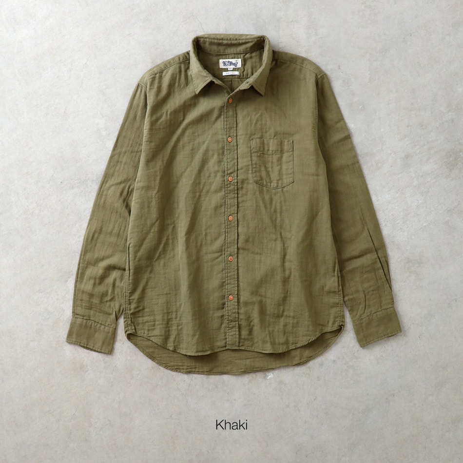 【BLUEPORT】W-GAUZE LONG SLEEVE SHIRT