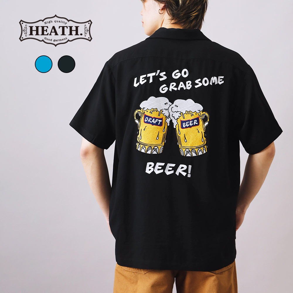 HEATH（ヒース）刺繍ボーリングシャツ 