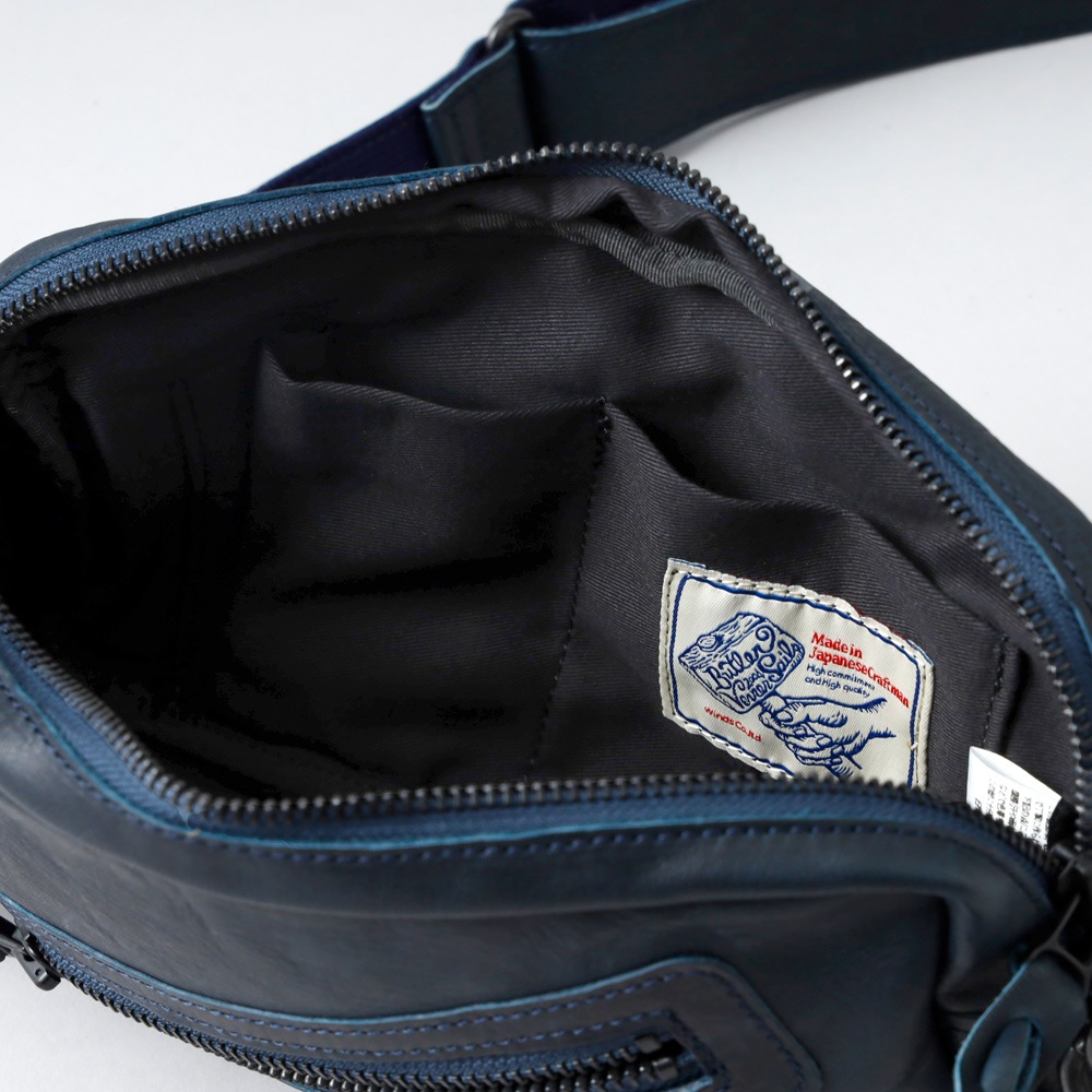 【Butler Verner Sails】HORSE LEATHER SQUARE ZIP SHOULDER BAG ホースレザー スクエアジップショルダーバッグ