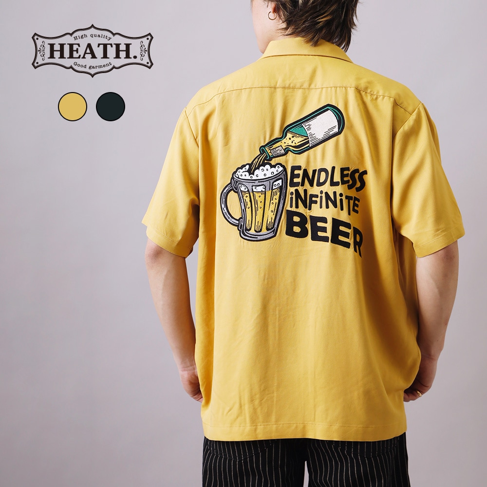 HEATH（ヒース）刺繍ボーリングシャツ 
