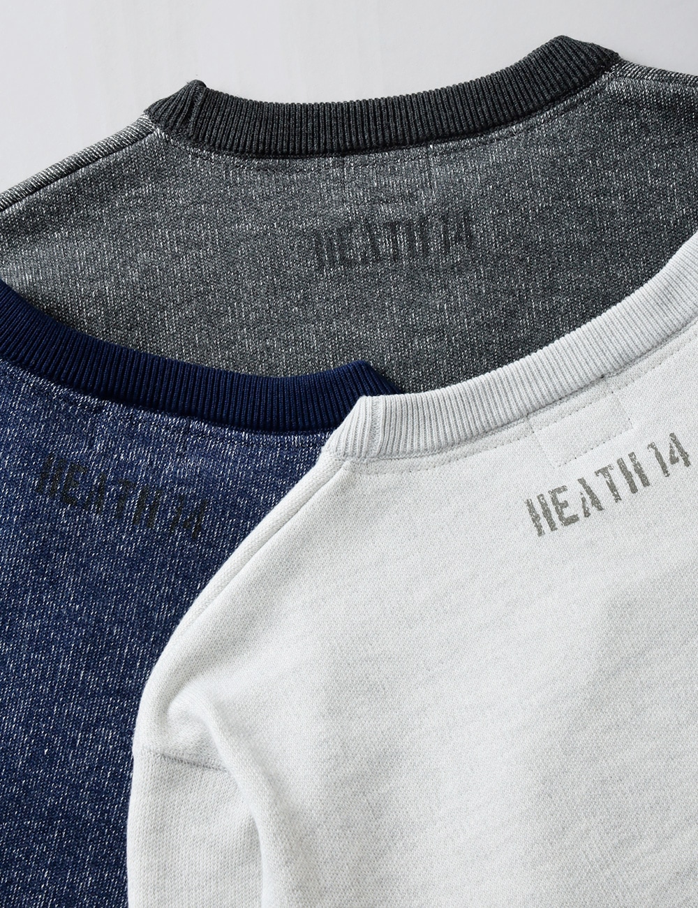 HEATH（ヒース）ステンシル 裏毛杢スウェット