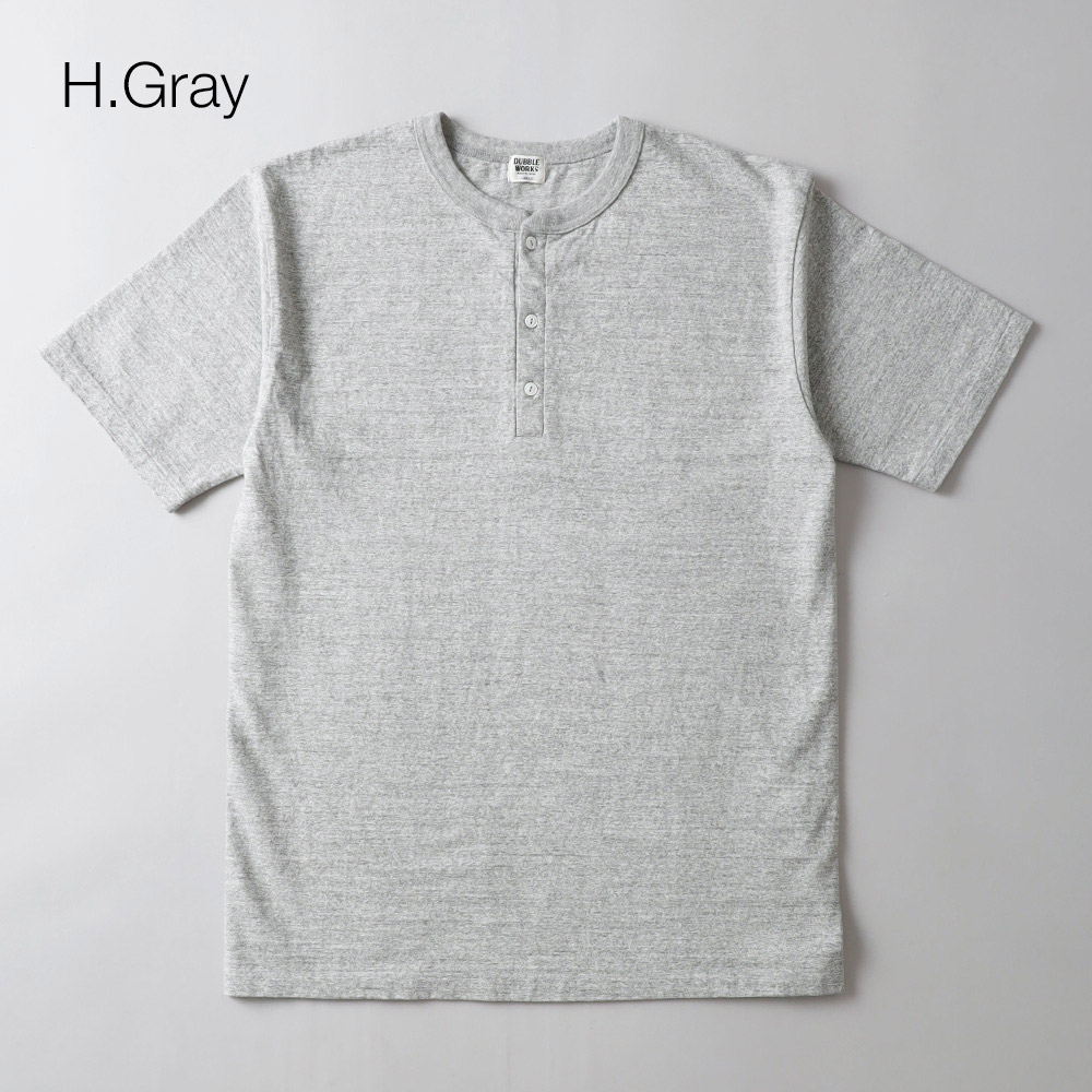 DUBBLE WORKS(ダブルワークス)FALLEN COTTON MID WEIGHT ヘンリーネックT
