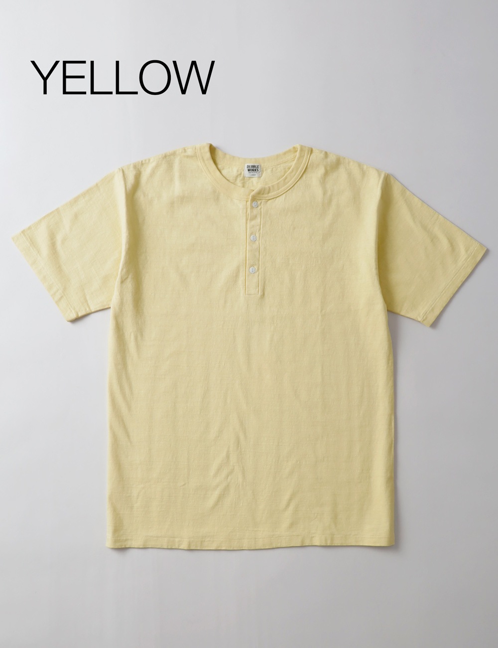 DUBBLE WORKS（ダブルワークス）FALLEN COTTON MID WEIGHT ヘンリーネックT