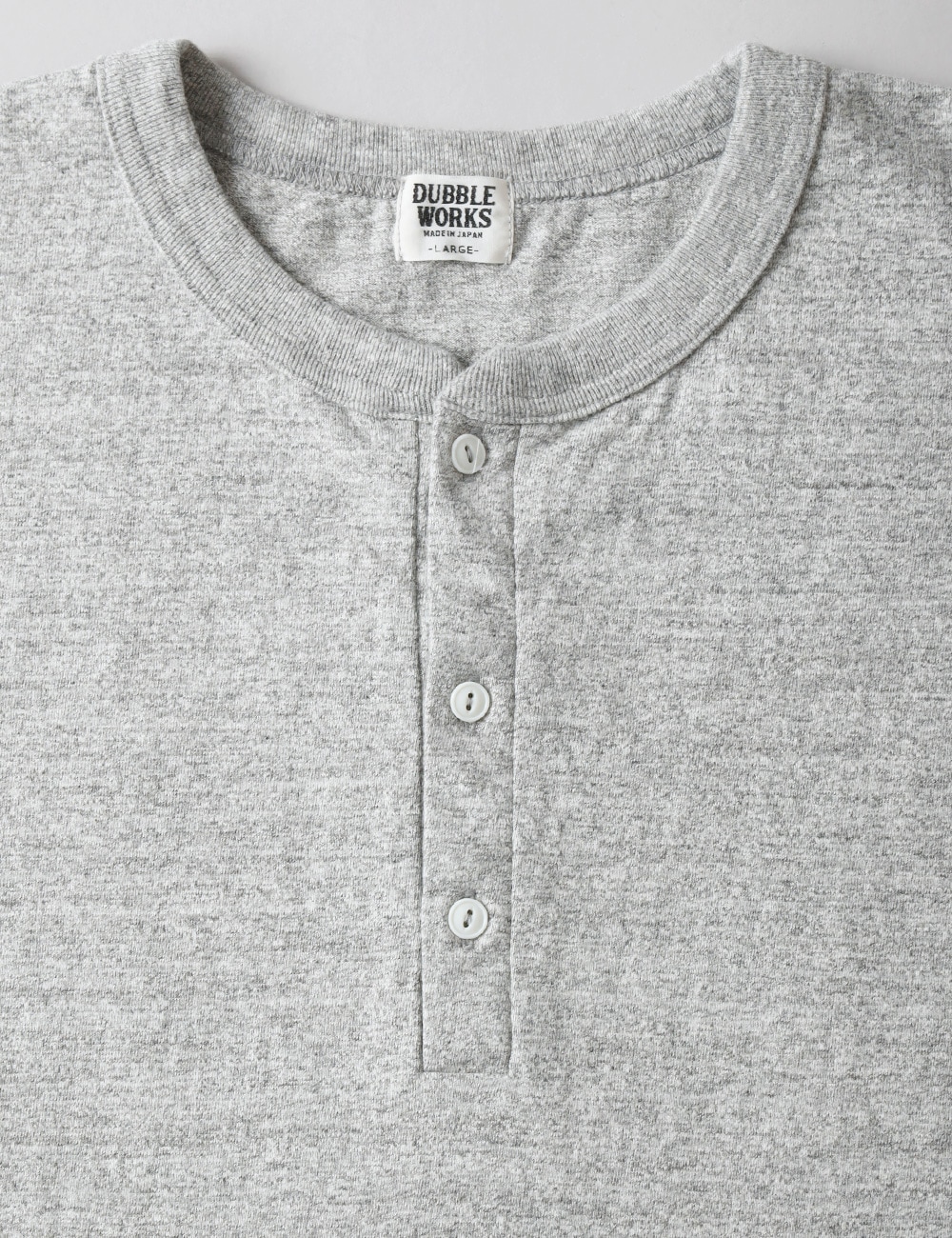 DUBBLE WORKS(ダブルワークス)FALLEN COTTON MID WEIGHT ヘンリーネックT