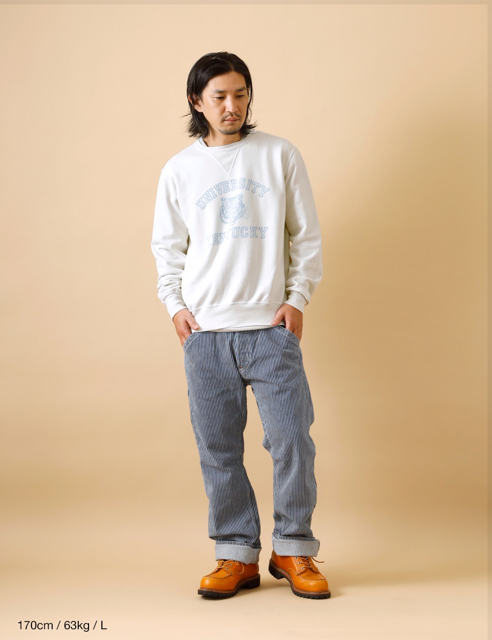 REMI RELIEF|SP加工裏毛 Crew neck