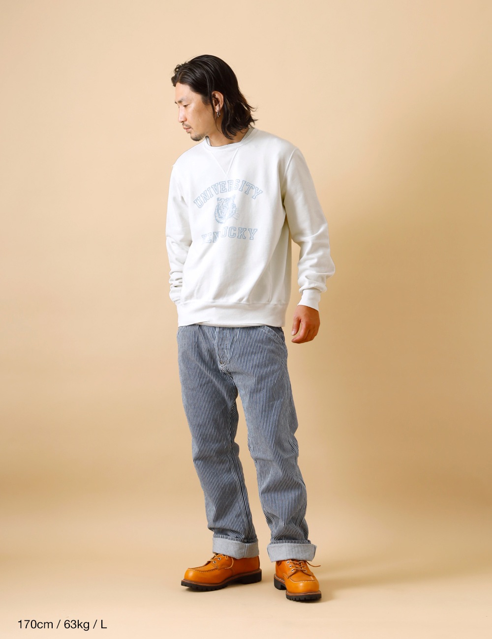 REMI RELIEF|SP加工裏毛 Crew neck