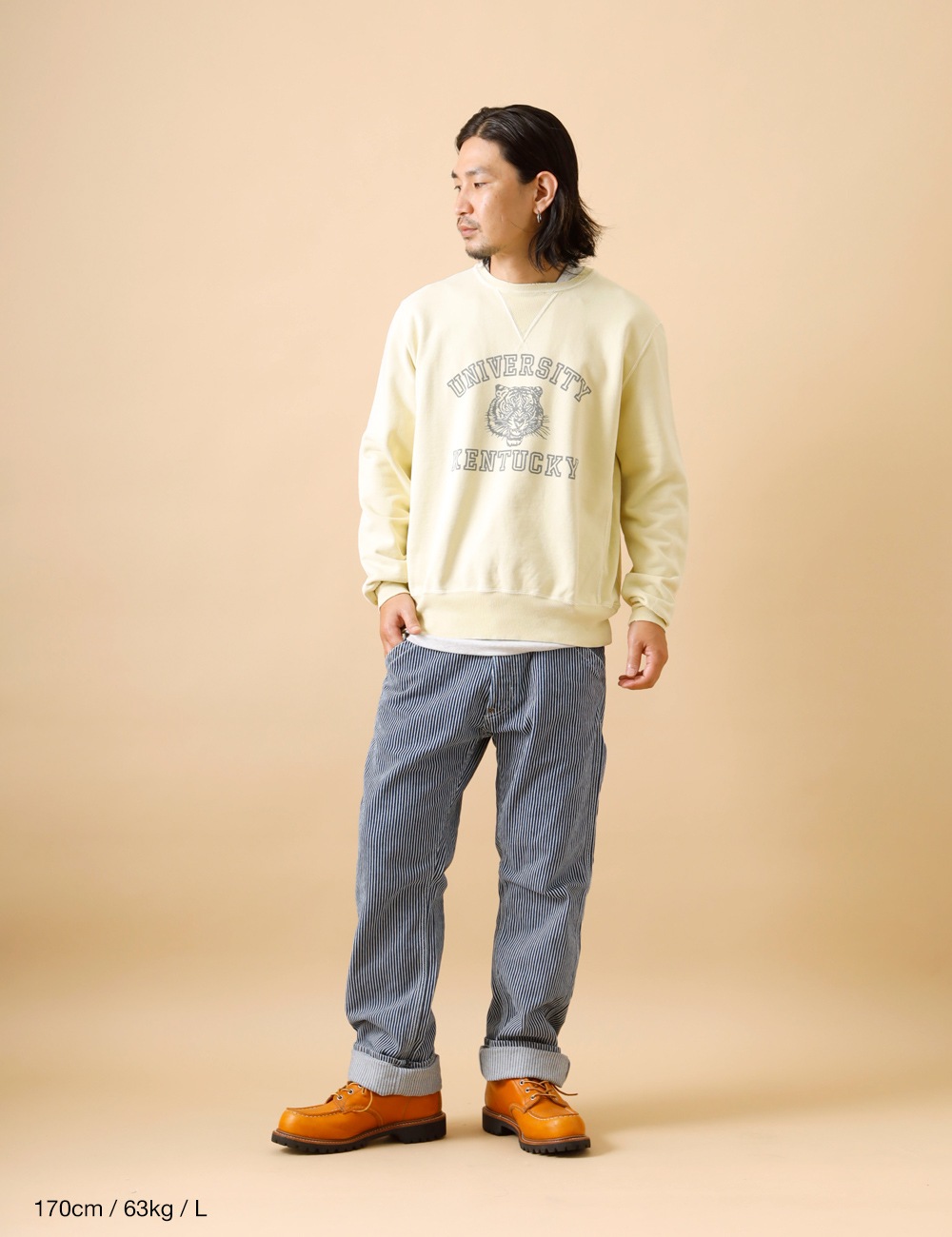 REMI RELIEF|SP加工裏毛 Crew neck