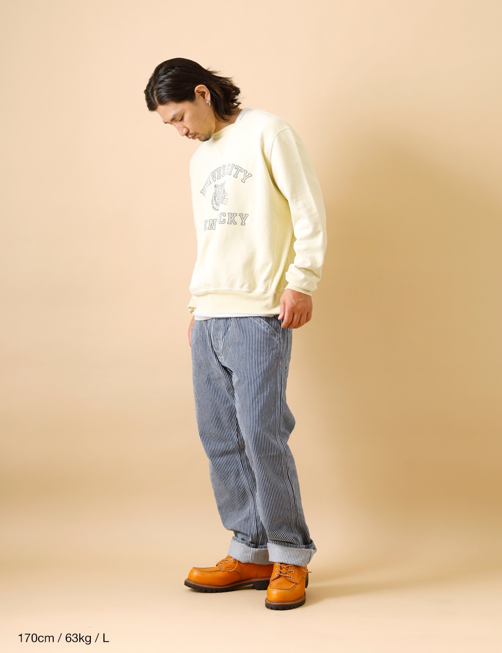 REMI RELIEF|SP加工裏毛 Crew neck