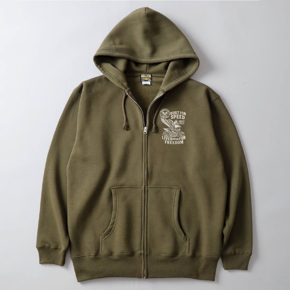 HEATH（ヒース）オリジナル 裏起毛ジップパーカー 