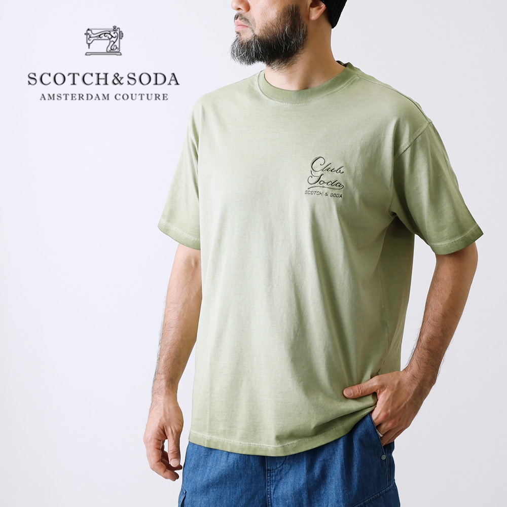 【SCOTCH&SODA】RELAX FIT TEE リラックスフィット ロゴ刺繍Tシャツ