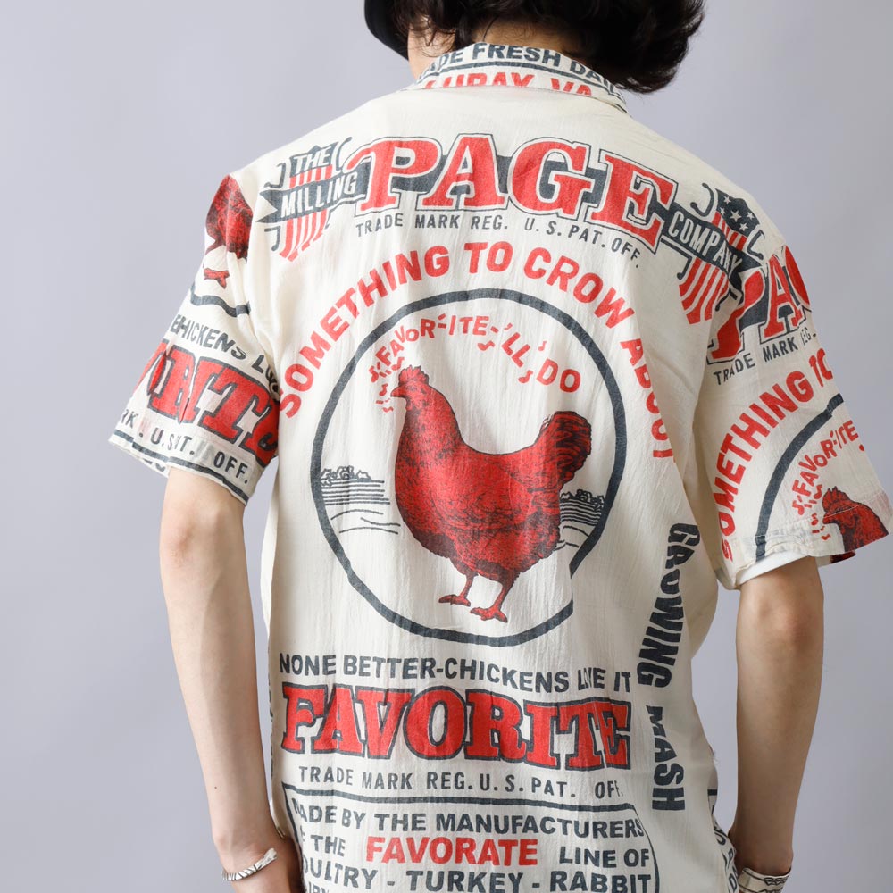 【IMPORT】AMERICAN FEED SACK SHIRT アメリカンフィードサックシャツ