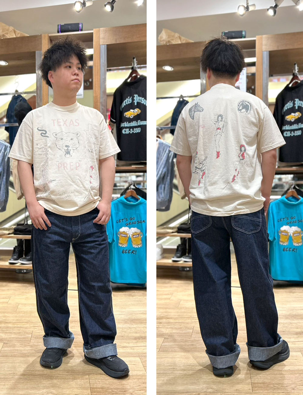 Unison Special(ユニゾンスペシャル)GIANT Tube PG Print S/S TEE(TEXAS)