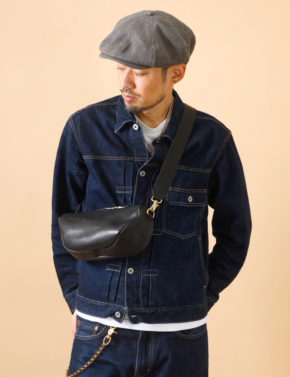 Butler Verner Sails|OILED COWHIDE SHOULDER BAG “Himeji Leather