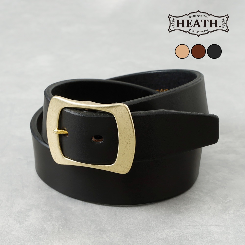 【HEATH】40mm BENZ LEATHER SEMI WIDE BELT べンズレザー セミワイドベルト