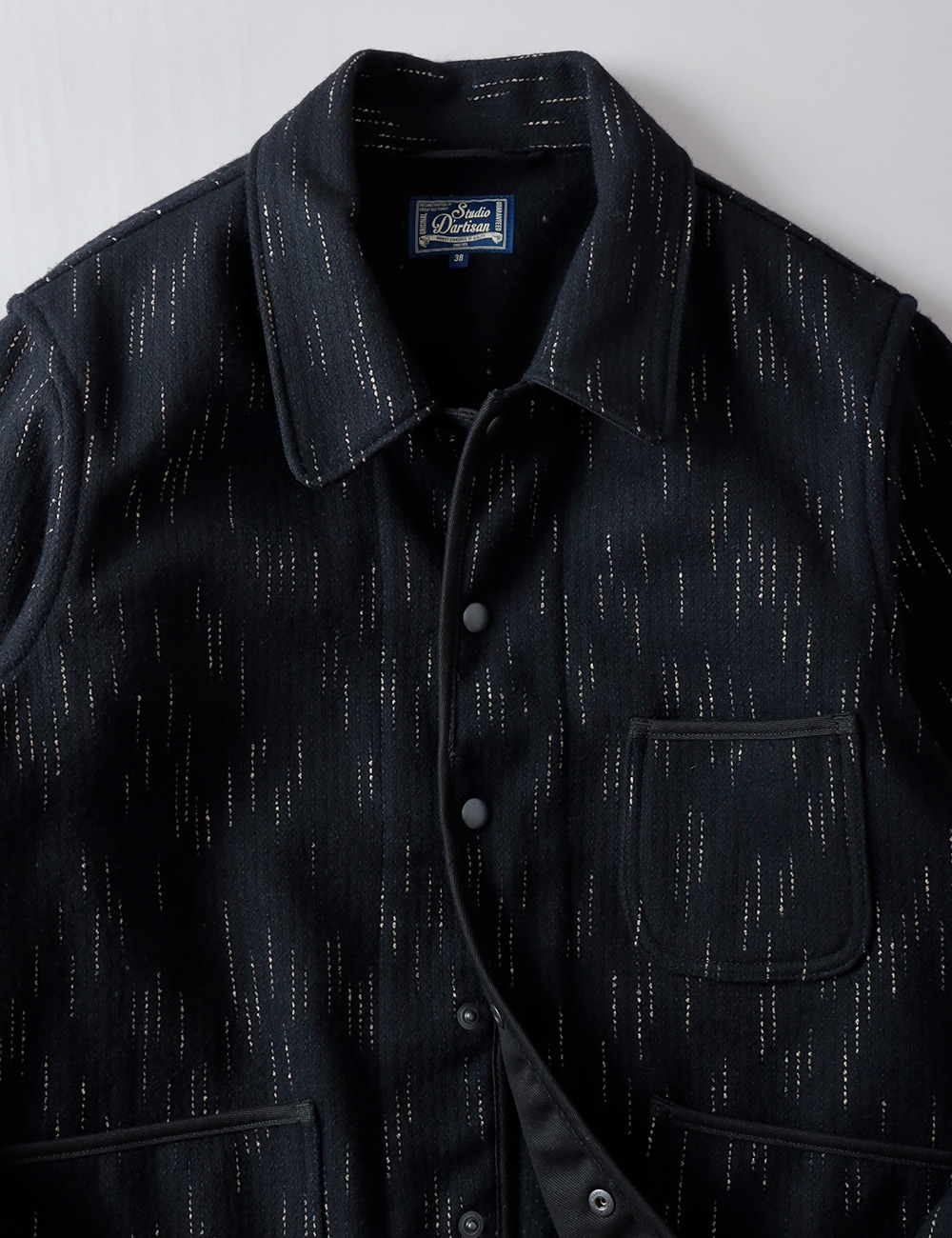 【10%OFF!ファミリーセール!】STUDIO D’ARTISAN(ステュディオ・ダ・ルチザン)絣染ビーチクロスジャケット 4616