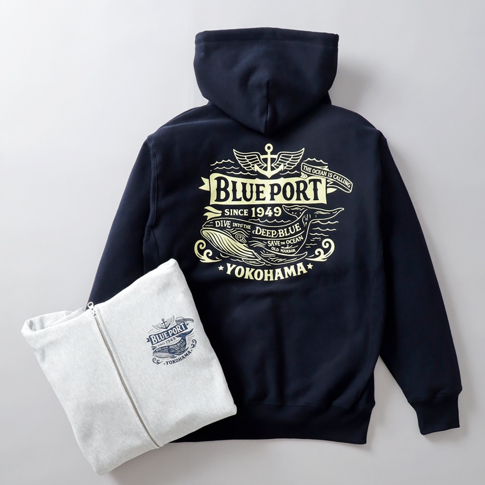 BLUEPORT（ブルーポート）オリジナルヘビーウェイトジップパーカー 