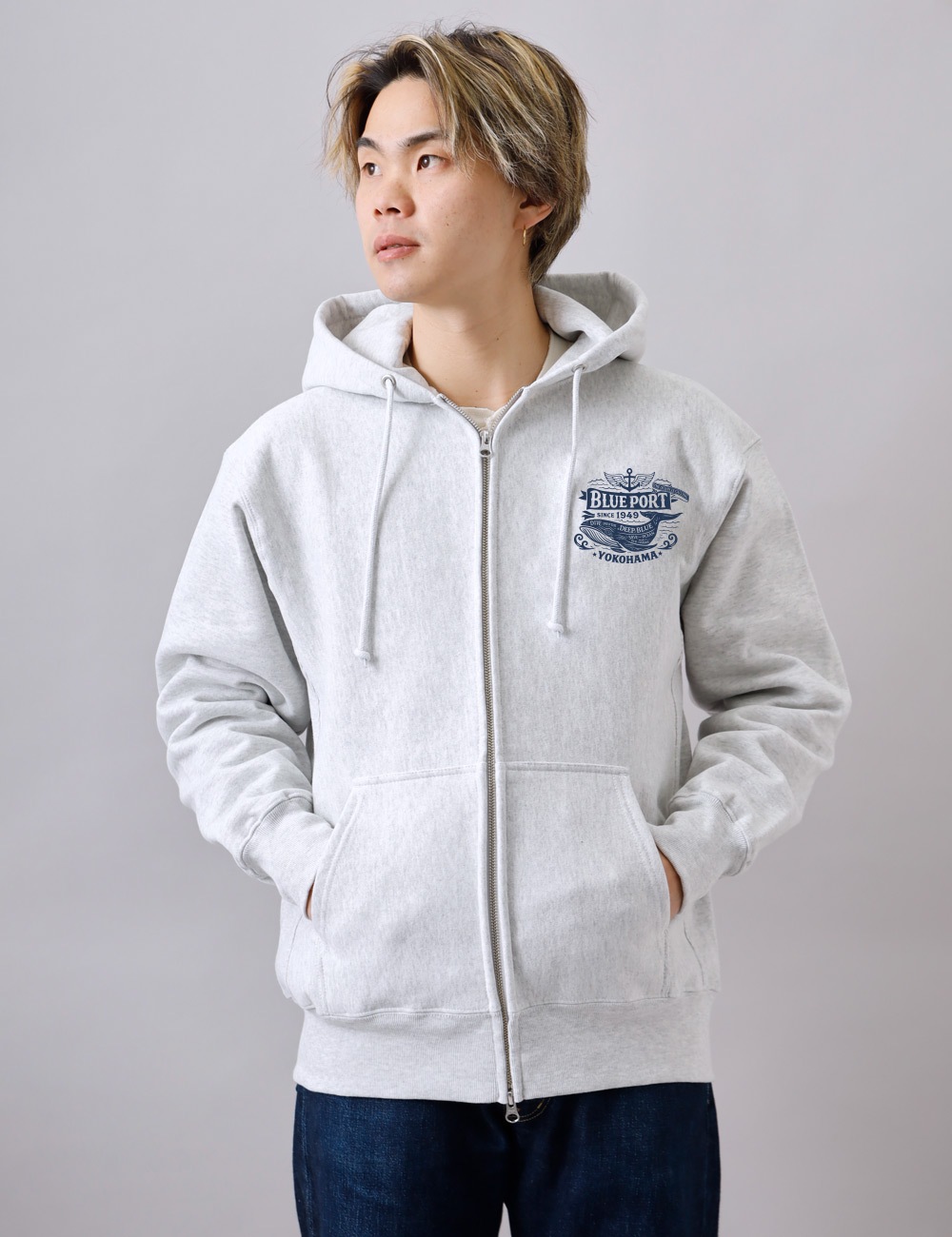 BLUEPORT（ブルーポート）オリジナルヘビーウェイトジップパーカー 