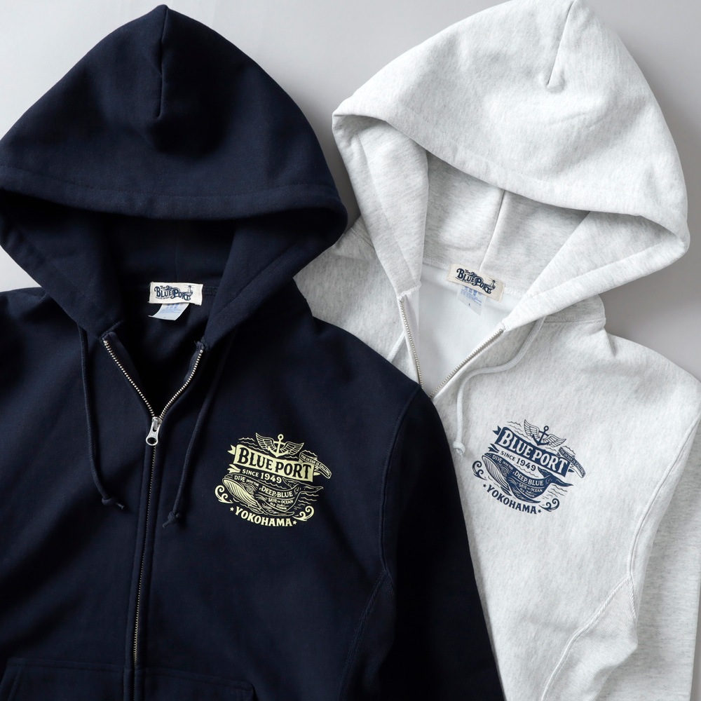 BLUEPORT（ブルーポート）オリジナルヘビーウェイトジップパーカー 