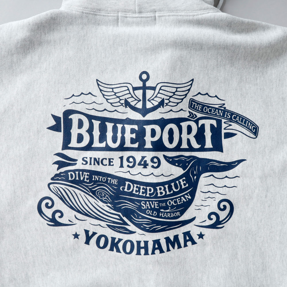 BLUEPORT（ブルーポート）オリジナルヘビーウェイトジップパーカー 