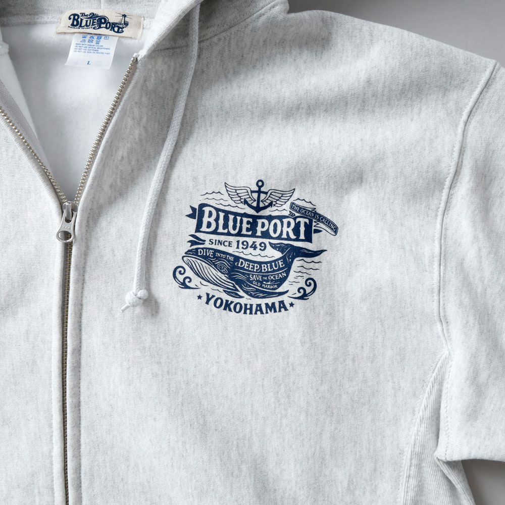 BLUEPORT（ブルーポート）オリジナルヘビーウェイトジップパーカー 